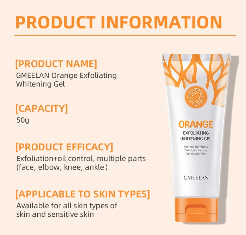 Orange Exfoliating Peeling Gel – Brightening & Moisturising Scrub