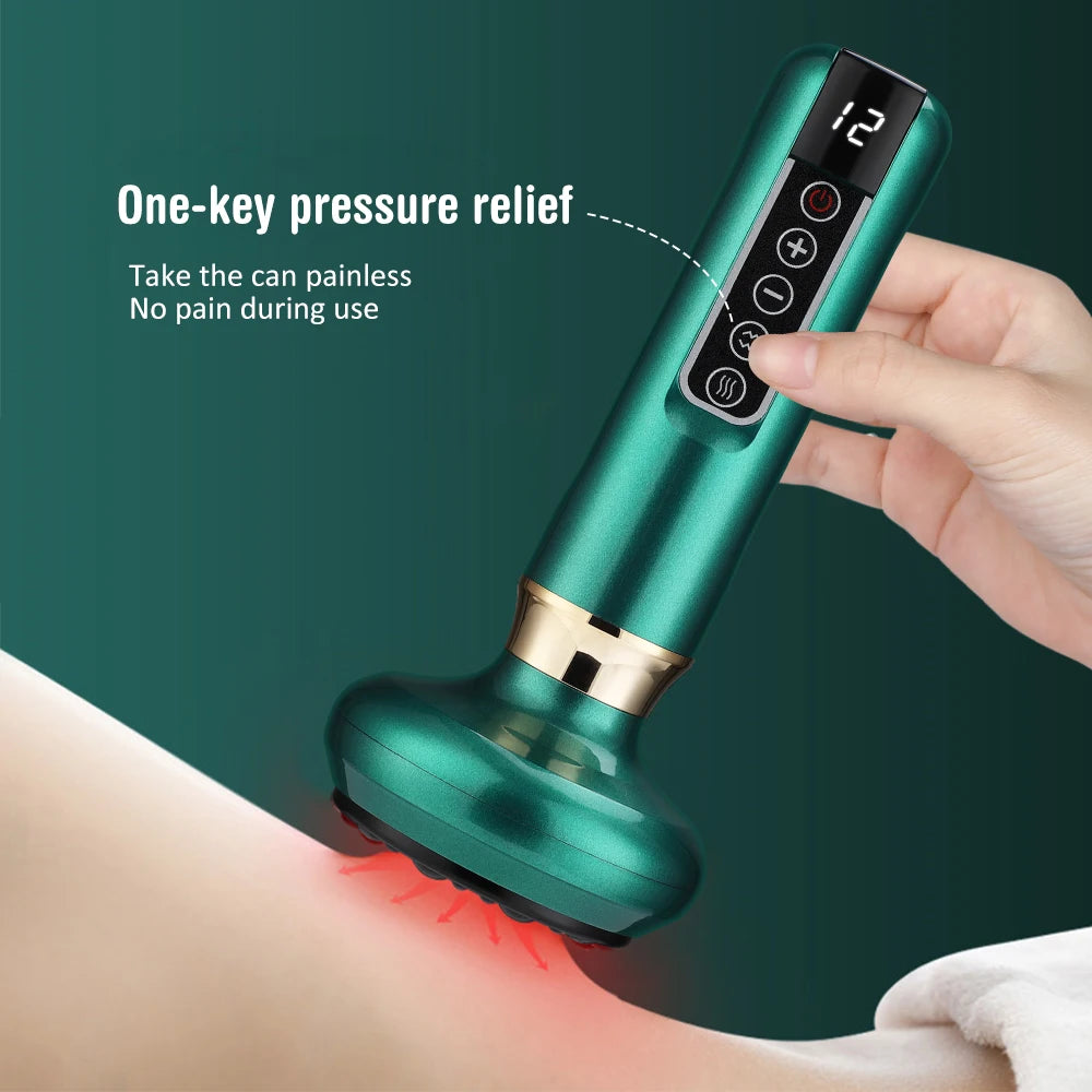 Smart Electric Cupping Massager — Infrared Heat, Vacuum Suction & Body Sculpting