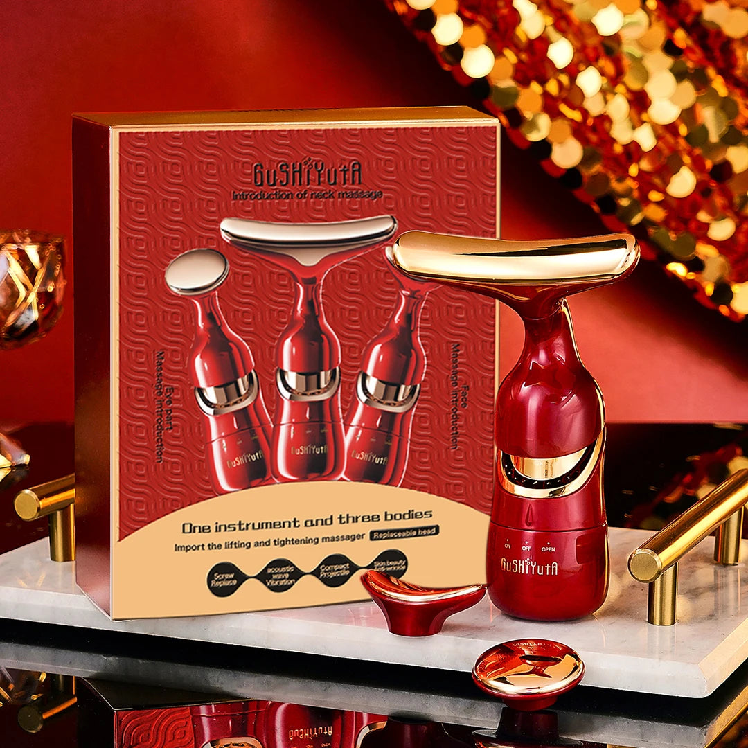 Microcurrent Face & Neck Lifting Massager — Sonic Skin Rejuvenation Device