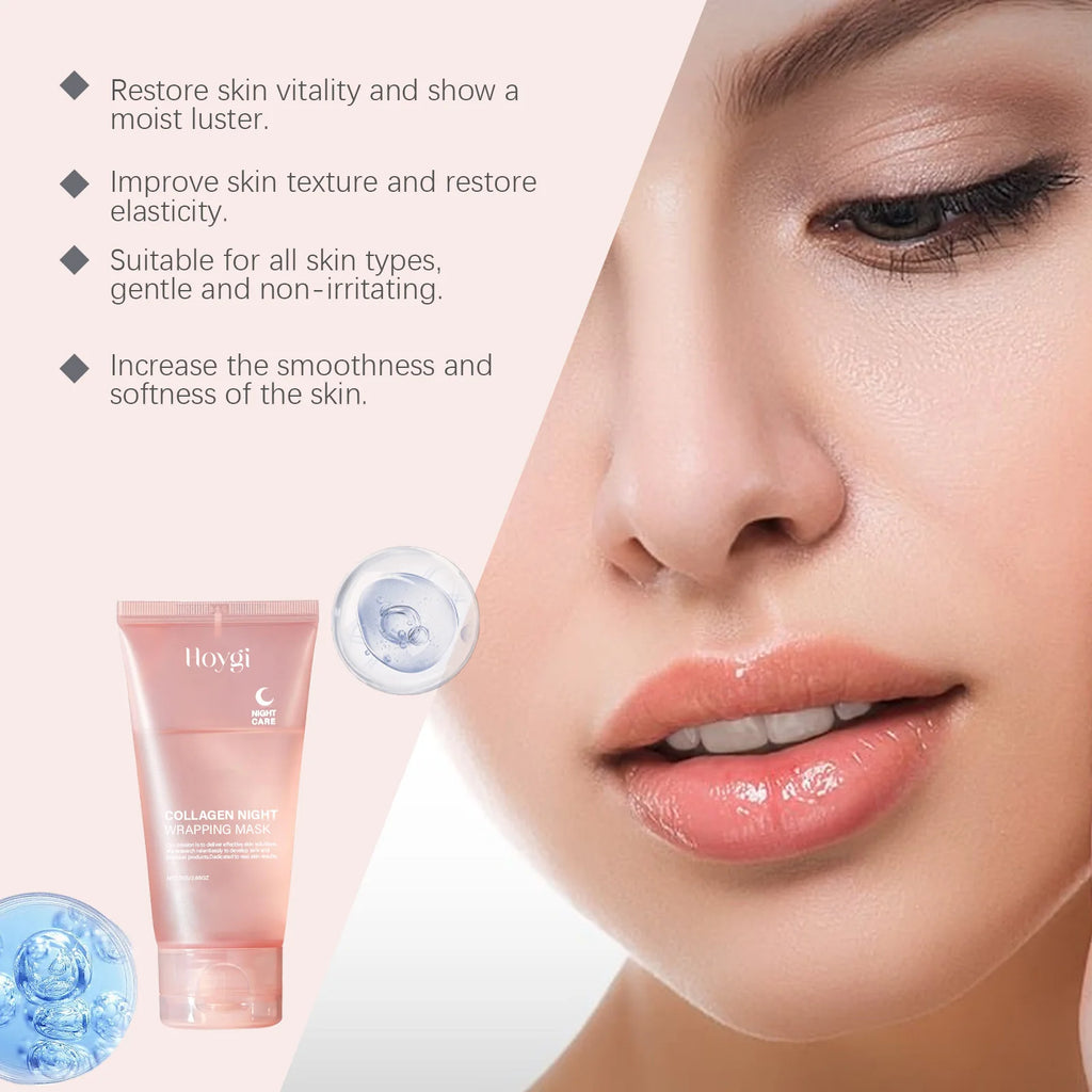 GlowWrap™ Collagen Night Mask – Overnight Hydrating Face Mask for Radiant, Glowing Skin 🌙✨