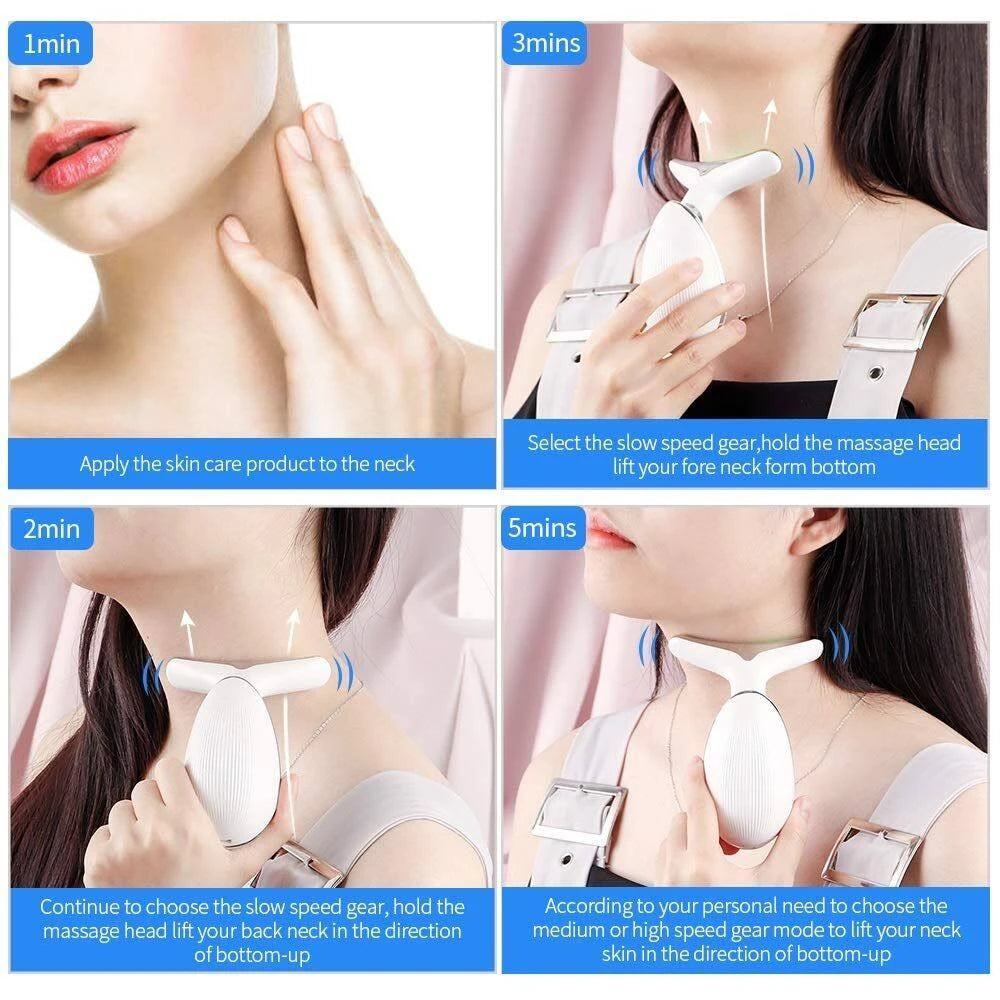 Microcurrent Face & Neck Lifting Massager — Sonic Skin Rejuvenation Device