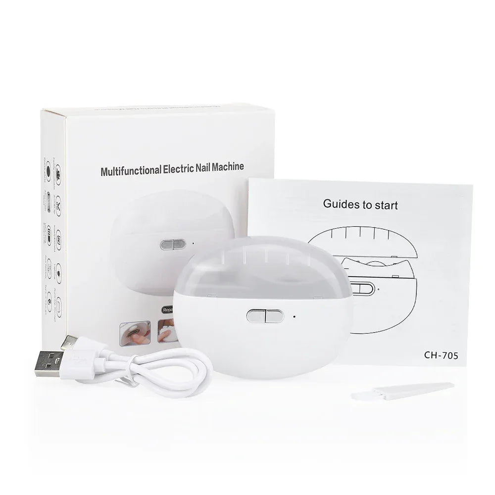 Electric Nail Clipper & Polisher with LED Light — Safe for Adults & Babies