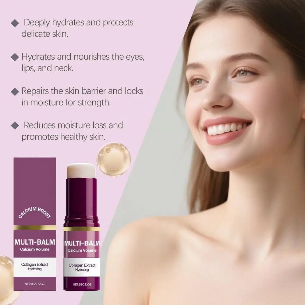 Calcium Volume Multi Balm Stick – Collagen Moisturising Cream for Eyes, Neck & Face