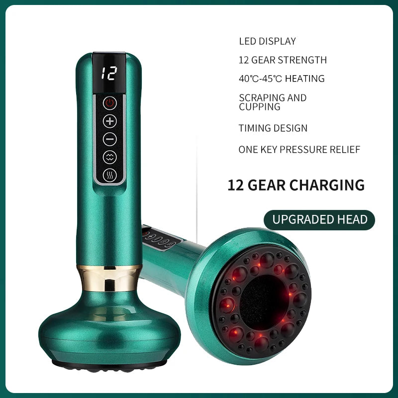 Smart Electric Cupping Massager — Infrared Heat, Vacuum Suction & Body Sculpting