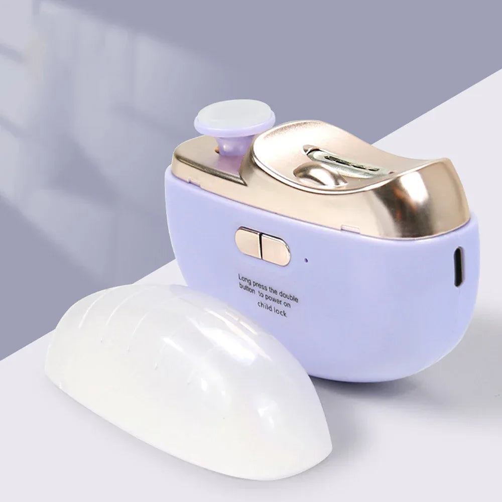 Electric Nail Clipper & Polisher with LED Light — Safe for Adults & Babies