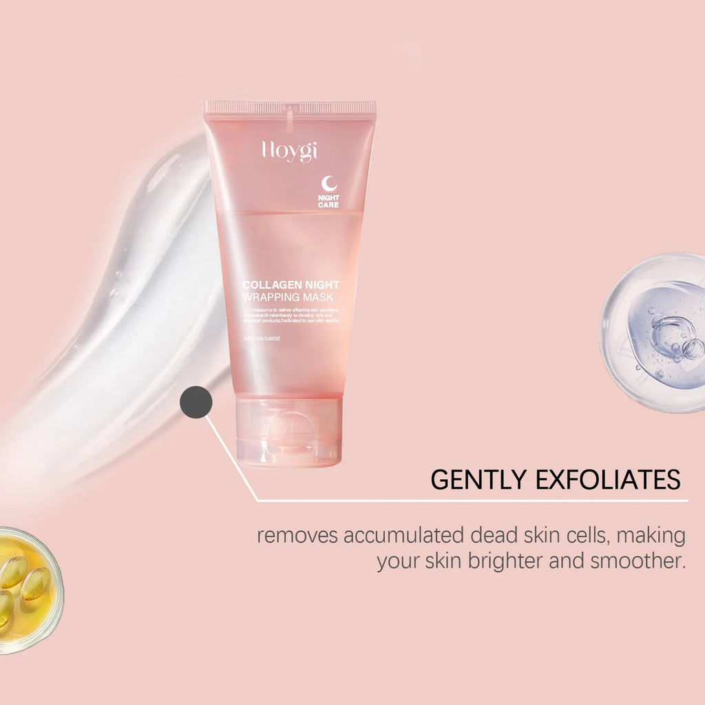GlowWrap™ Collagen Night Mask – Overnight Hydrating Face Mask for Radiant, Glowing Skin 🌙✨