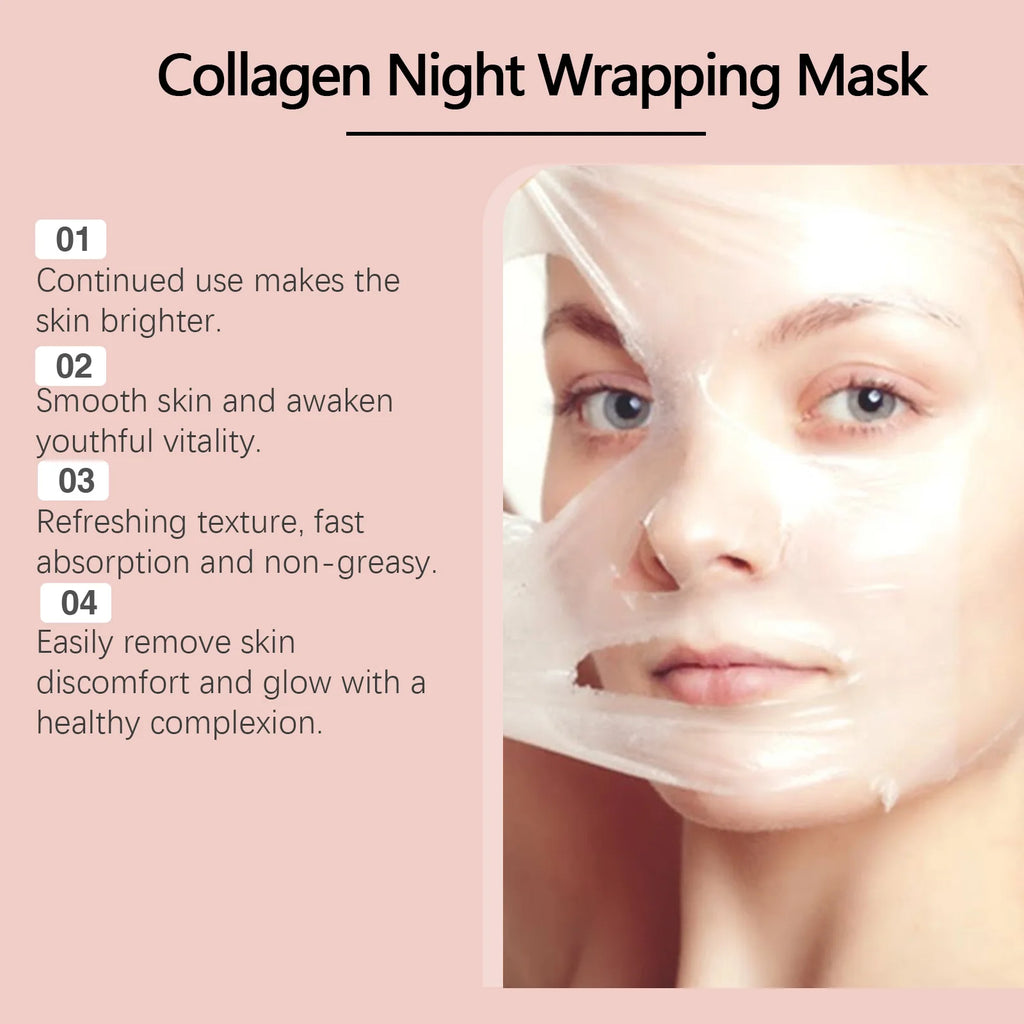 GlowWrap™ Collagen Night Mask – Overnight Hydrating Face Mask for Radiant, Glowing Skin 🌙✨