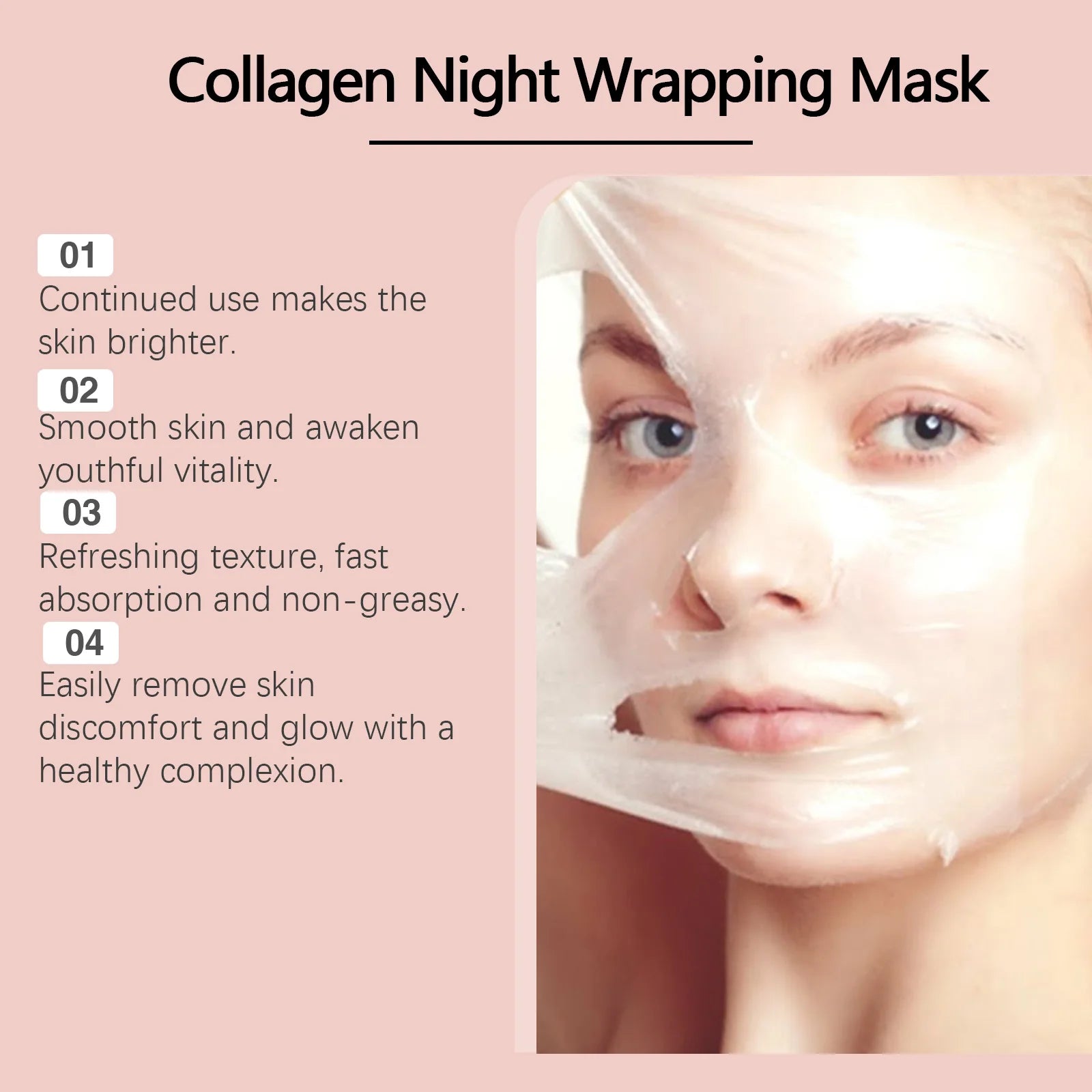 GlowWrap™ Collagen Night Mask – Overnight Hydrating Face Mask for Radiant, Glowing Skin 🌙✨